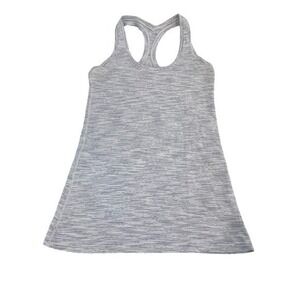 Lululemon White Grey Racerback Tank‎ Top